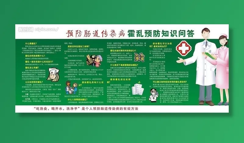 预防肠道传染病霍乱预防图片cdr矢量模版下载