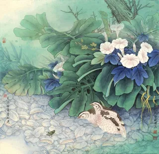 精美植物花朵工笔画图片