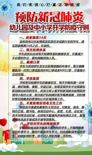 学习开学防疫工作守则图片