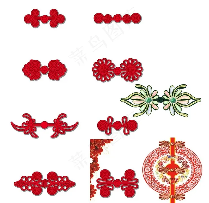 盘扣图片psd模版下载