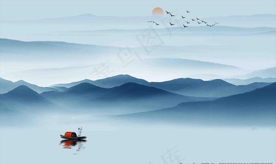 山水水墨画图片