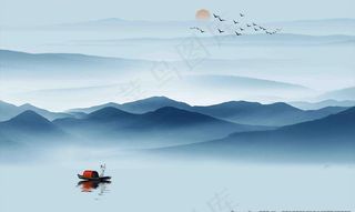 山水水墨画图片
