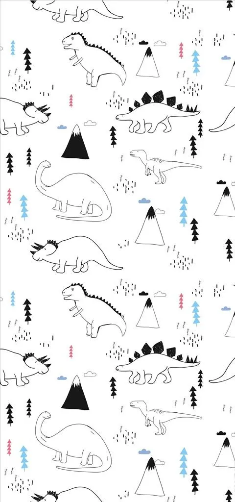 卡通恐龙四方连续底纹图片cdr矢量模版下载