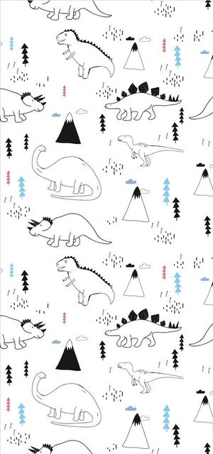 卡通恐龙四方连续底纹图片