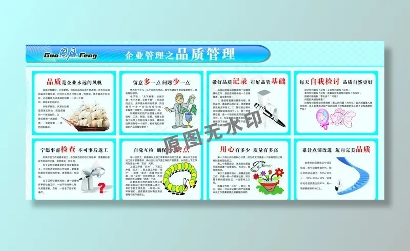国风塑胶品质管理看板图片cdr矢量模版下载