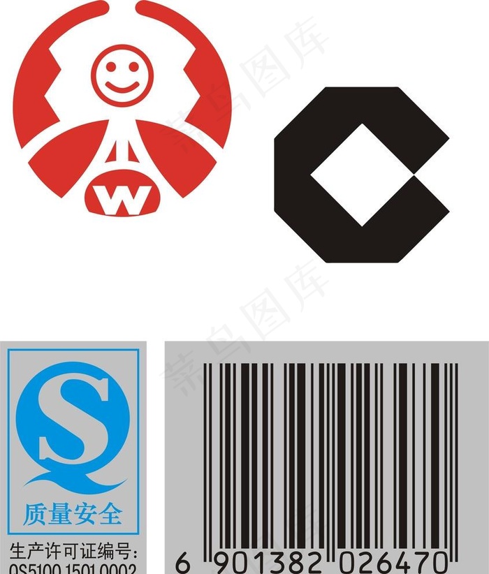 质量安全标识图片cdr矢量模版下载