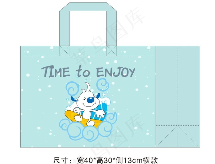 小狗 手提袋图片cdr矢量模版下载