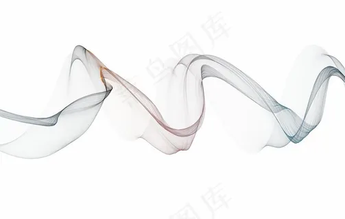 手绘抽象彩色烟雾线条图片