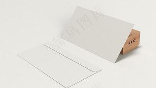 信纸信封样机图片