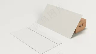 信纸信封样机图片