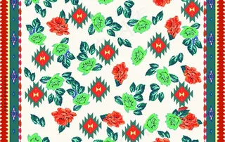 双边定位 定位花 手绘花 高清图片