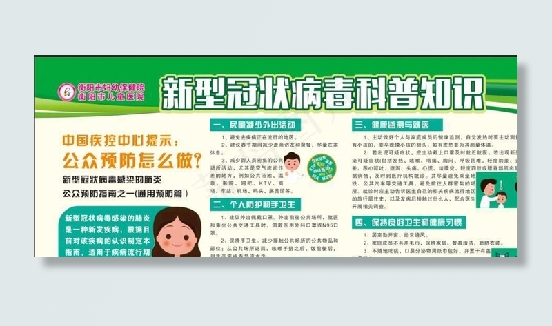 新型冠状病毒科普知识图片cdr矢量模版下载