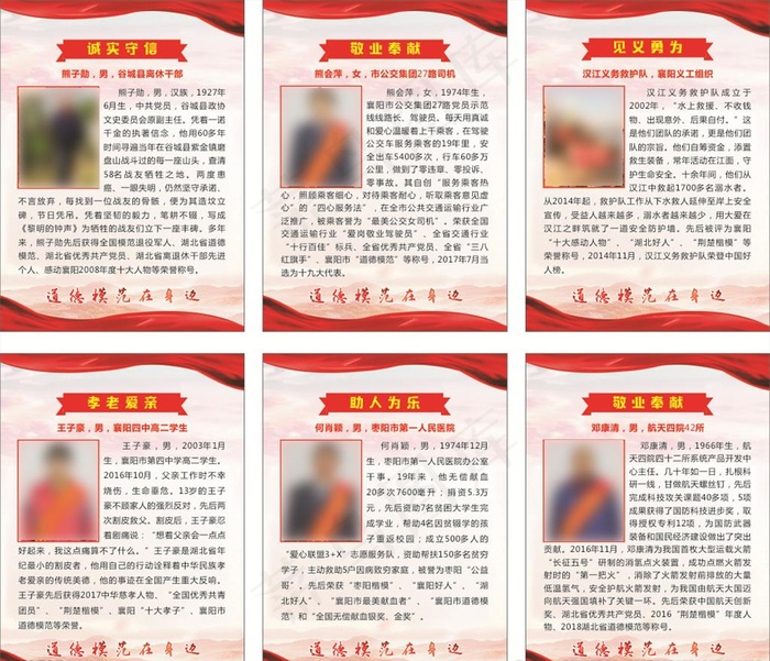道德模范图片(210X297)cdr矢量模版下载