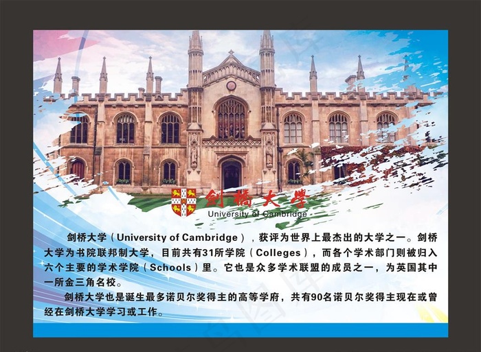 剑桥大学图片cdr矢量模版下载