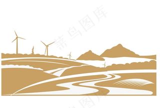 山川河流矢量图片