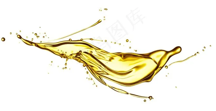 喷溅 金色液体图片