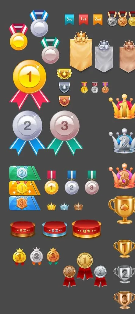 游戏等级排行榜图标图片psd模版下载