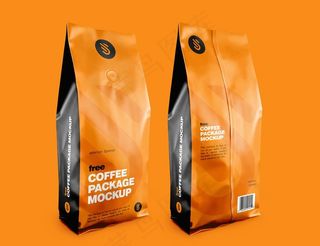 咖啡包装袋智能样机图片