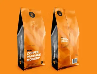 咖啡包装袋智能样机图片