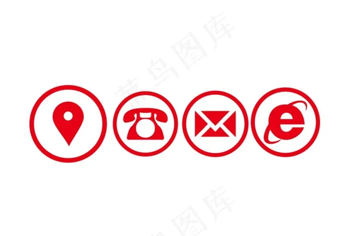红色图标图片ai矢量模版下载