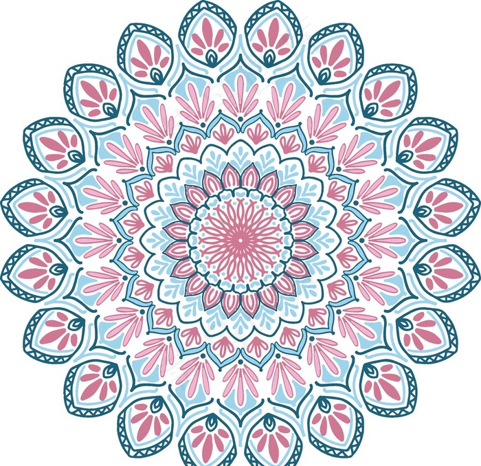 曼陀罗花纹图片eps,ai矢量模版下载