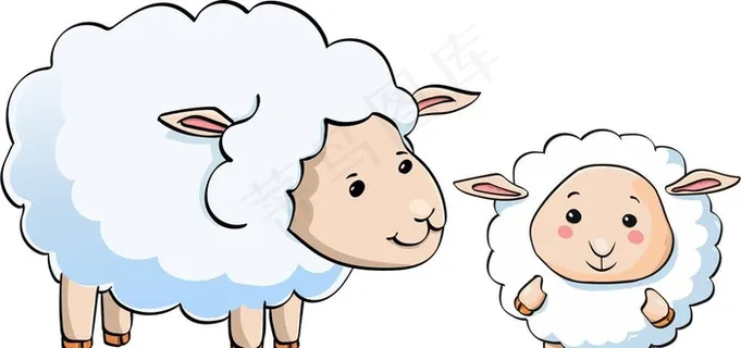 卡通绵羊图片