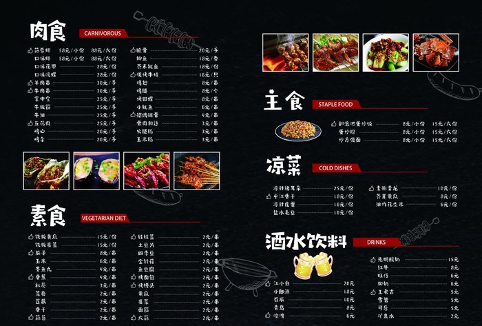 烧烤图片psd模版下载