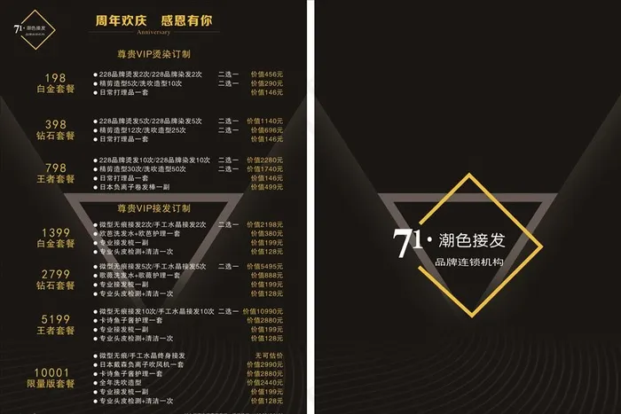 美发价目表图片cdr矢量模版下载