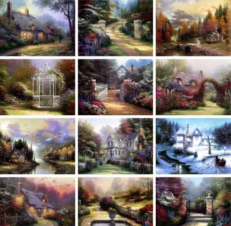 温馨田园风景油画壁纸图片 温馨田园风景油画壁纸图片