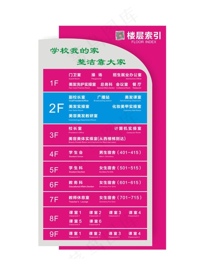 楼层索引图片cdr矢量模版下载