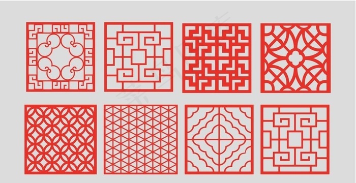 窗花图片cdr矢量模版下载