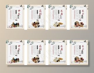 传统中医文化宣传套图挂画图片