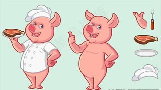 卡通猪图片