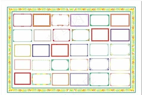 画框 花边框 颜色 边框 时尚图片