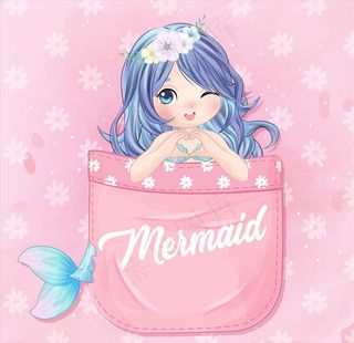 卡通美人鱼图片