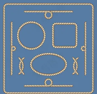 绳子花纹边框图片