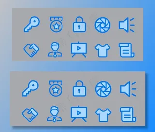 智能锁 指纹锁 矢量小图标图片