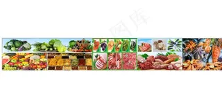 蔬菜 瓜果 海鲜 超市喷绘图片