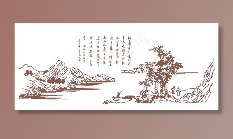 矢量图山水画图片
