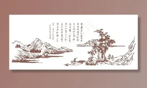 矢量图山水画图片