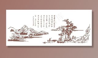 矢量图山水画图片