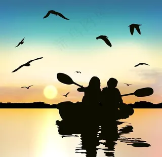 海滩背光照片图片