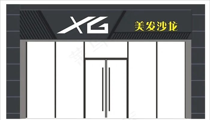 美发店门头图片cdr矢量模版下载