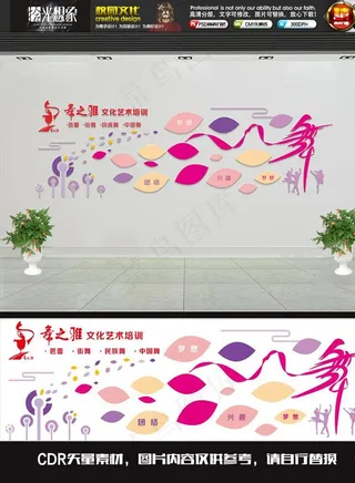 微立体舞蹈教室文化墙图片