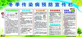 冬季传染病预防宣传栏图片