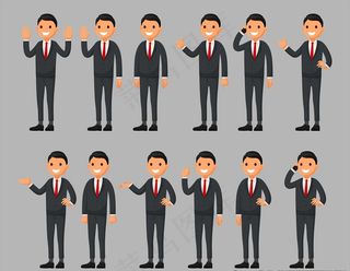 扁平职场男性图片