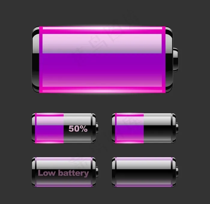 充电指示图标图片eps,ai矢量模版下载