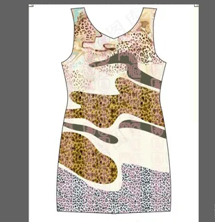 豹纹几何形状印花图案图片