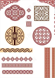 古典花纹 圆形花纹 传统花纹图片