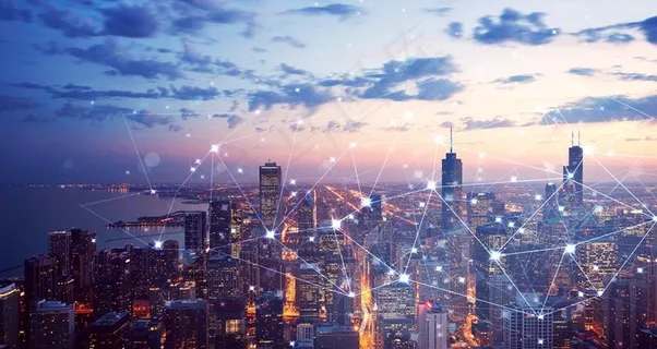 城市大数据商务科技办公背景图片